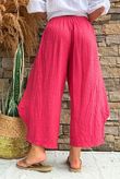 Annie Cushion Cotton Barrel Culotte Pant Rhubarb Rose